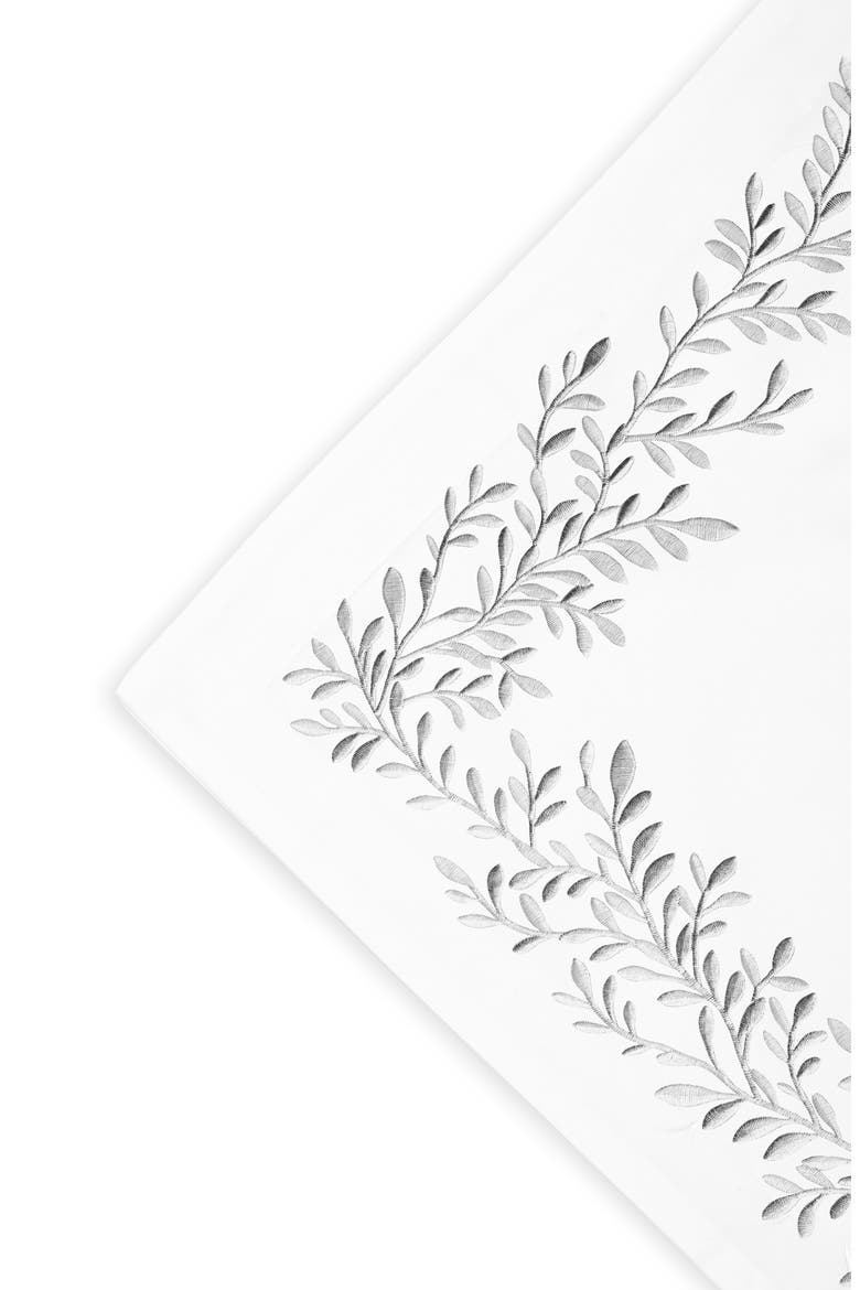Floral Vine 600 Thread Count Twin Duvet Set, Alternate, color, GREY