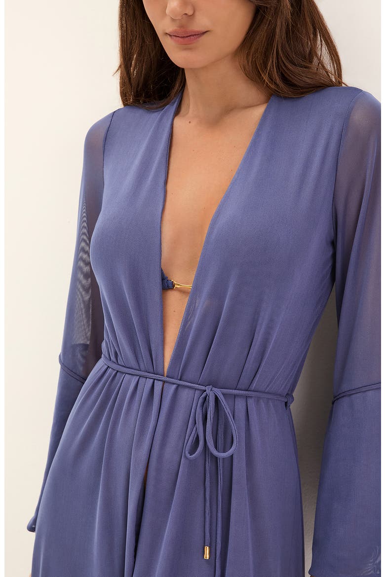 Lysa Long Sleeve Cover-Up, Alternate, color, BLUE