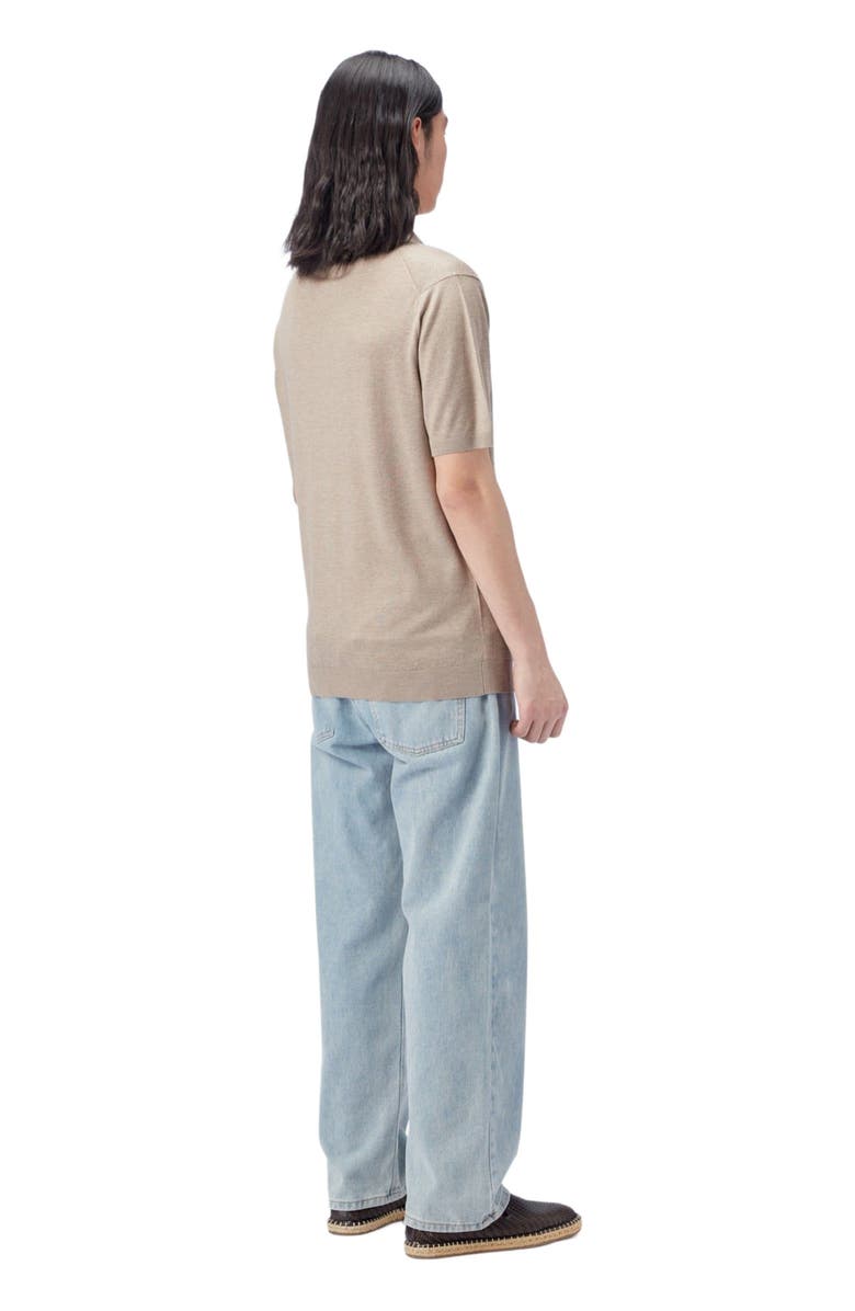 GOBI Mongolian Cashmere Silk Cashmere Polo Shirt, Alternate, color, Nomad