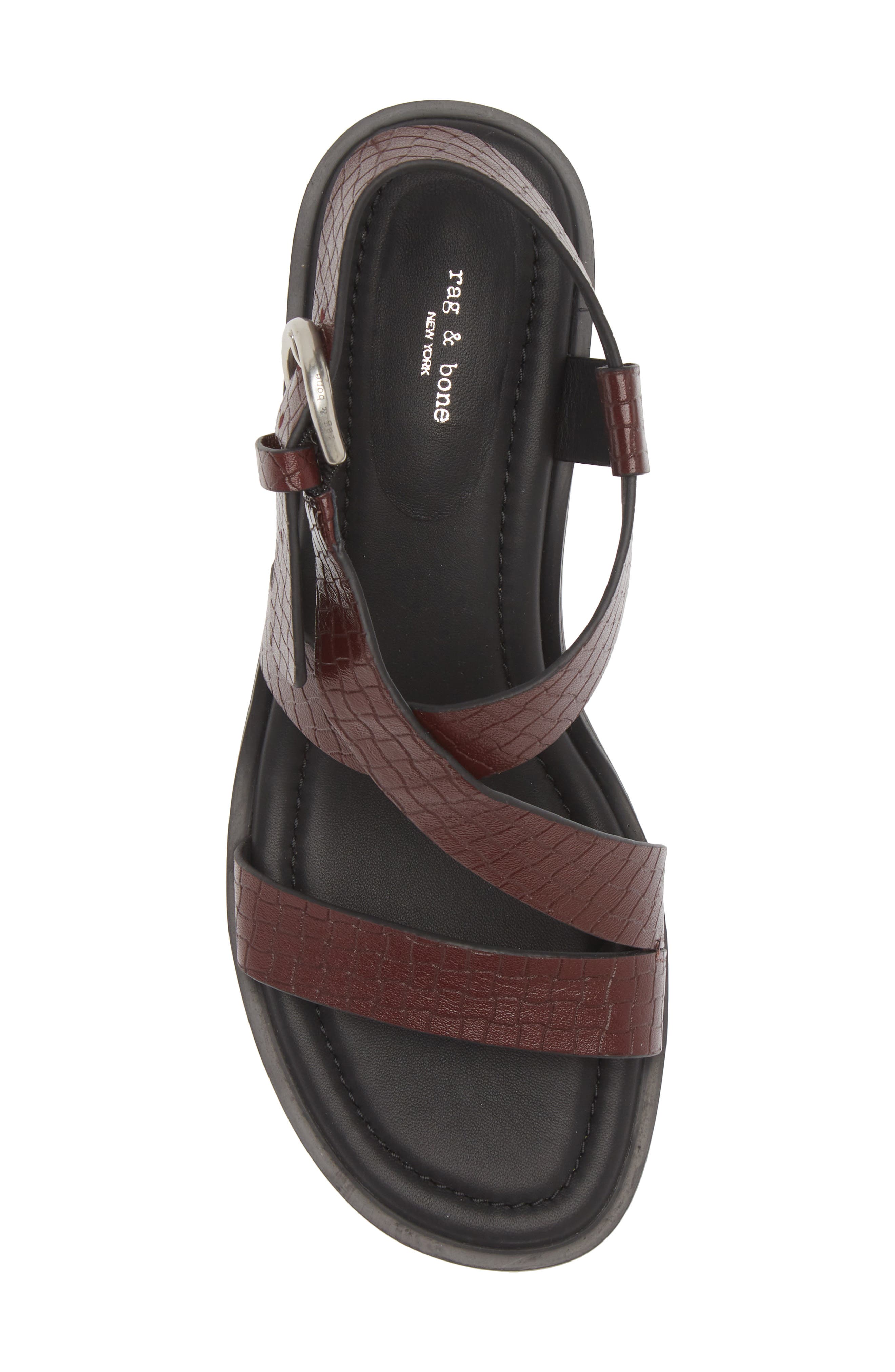 rag & bone Geo Ankle Strap Sandal, Alternate, color, Winebktw