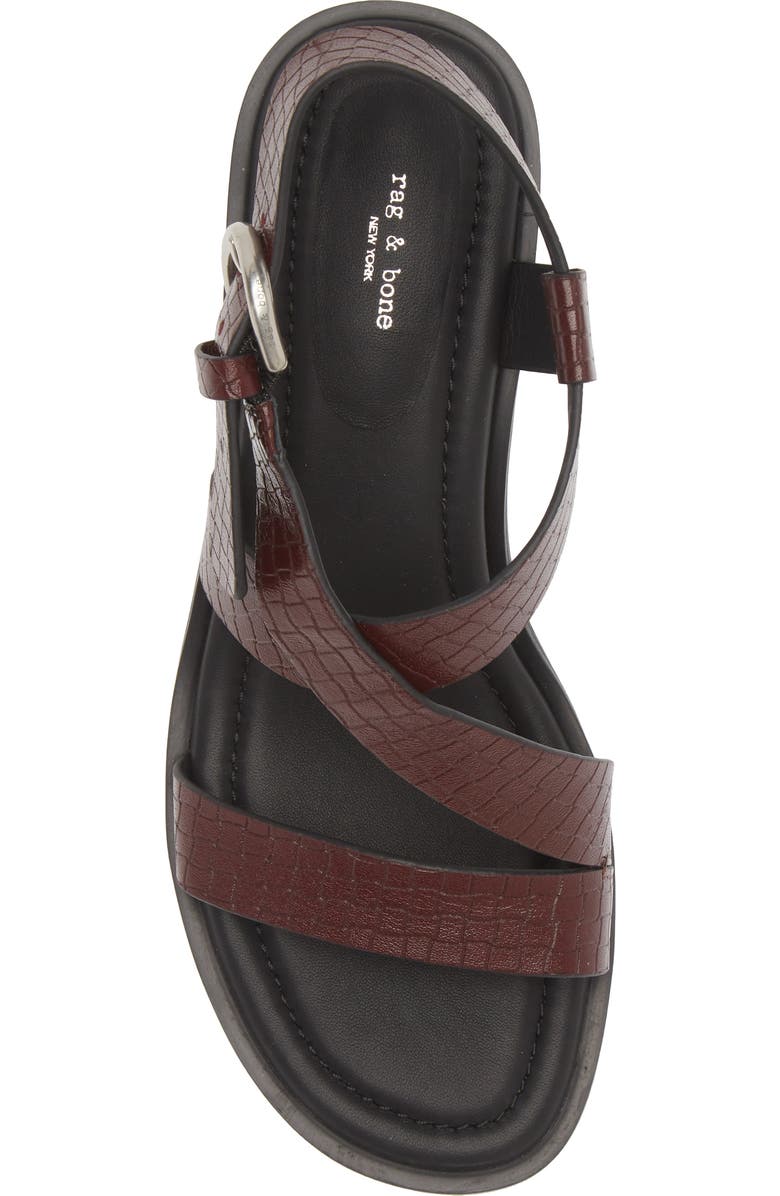 rag & bone Geo Ankle Strap Sandal, Alternate, color, Winebktw