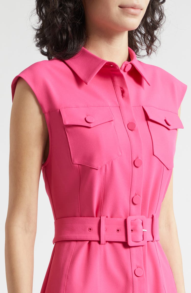 Cinq à Sept Doreen Belted Shirtdress, Alternate, color, Beetroot Purple