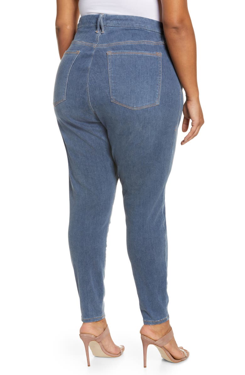 Good American Always Fits Ankle Skinny Jeans, Alternate, color, Deep Blue 006