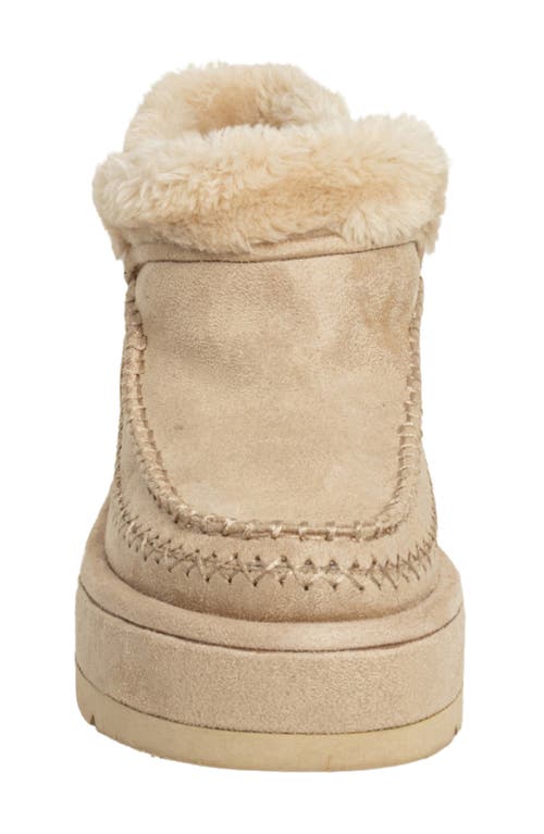 Shushop Ulla Faux Fur Lined Platform Bootie In Brown