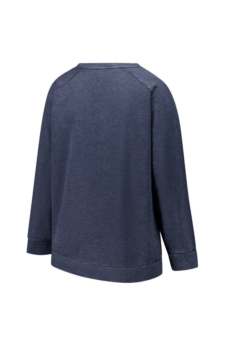 PROFILE Women's Fanatics  Navy Dallas Cowboys Acid Wash Raglan Pullover Sweatshirt, Alternate, color, Navy