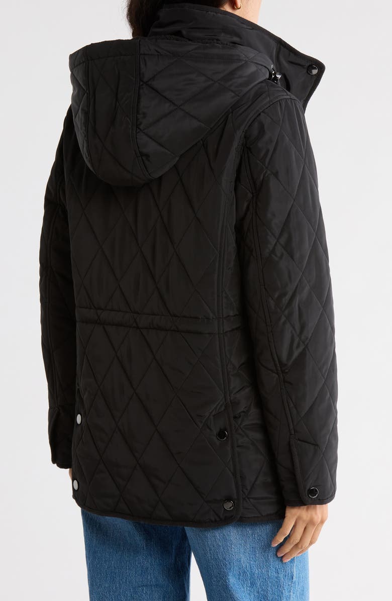 Lucky Brand Missy Diamond Quilt Puffer Jacket, Alternate, color, Black