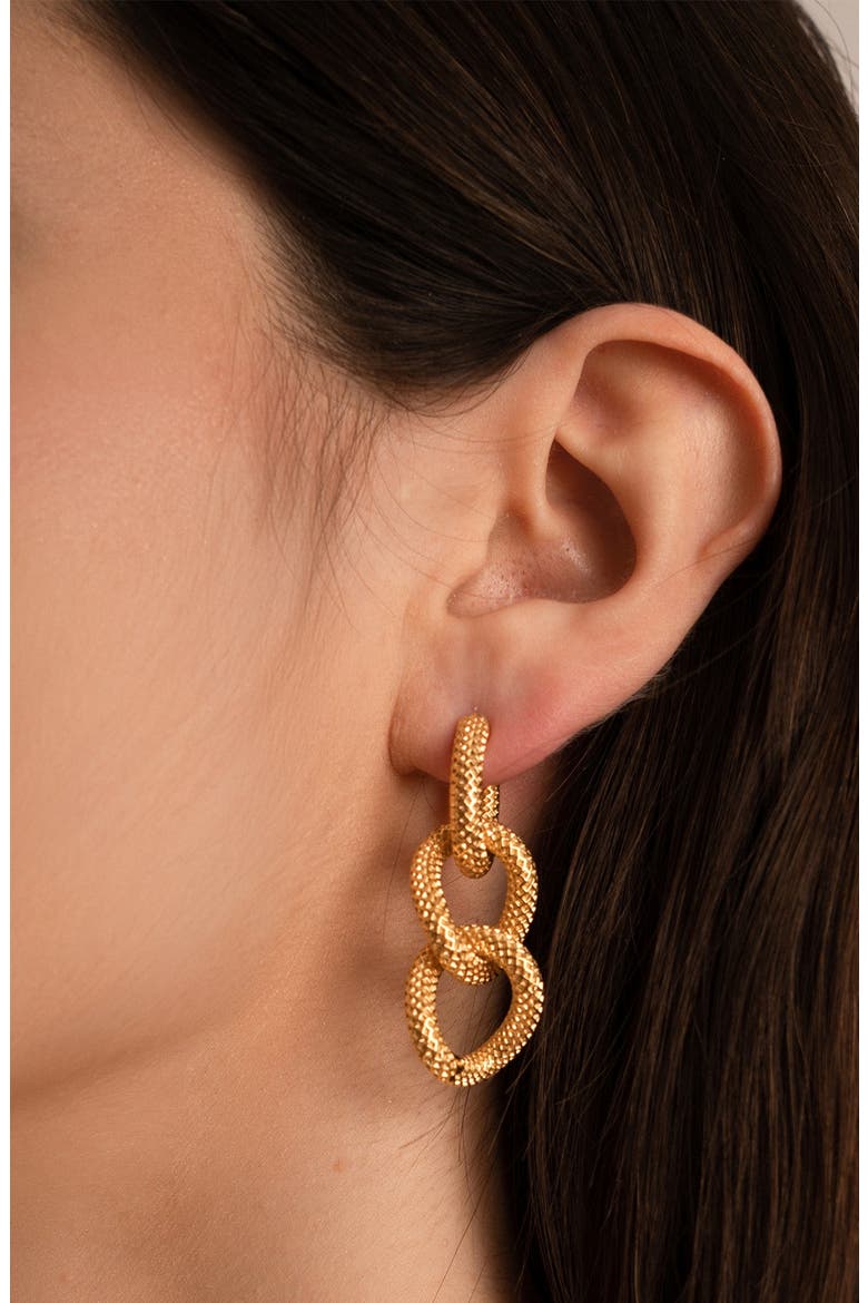 Gotham Nights Earrings, Alternate, color, Gold