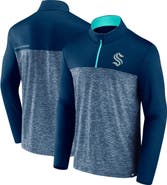FANATICS Men's Fanatics Deep Sea Blue Seattle Kraken Iconic Defender Quarter-Zip Jacket