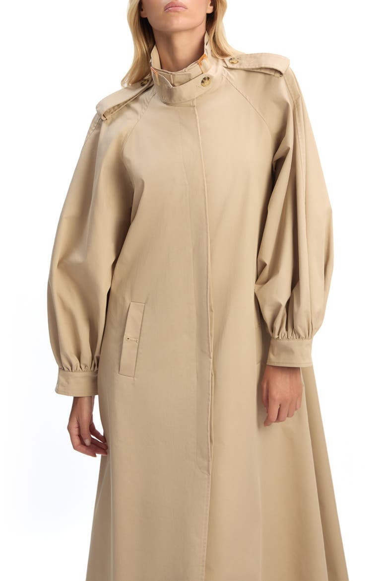 Isler Longline Trench Coat, Alternate, color, LATTE