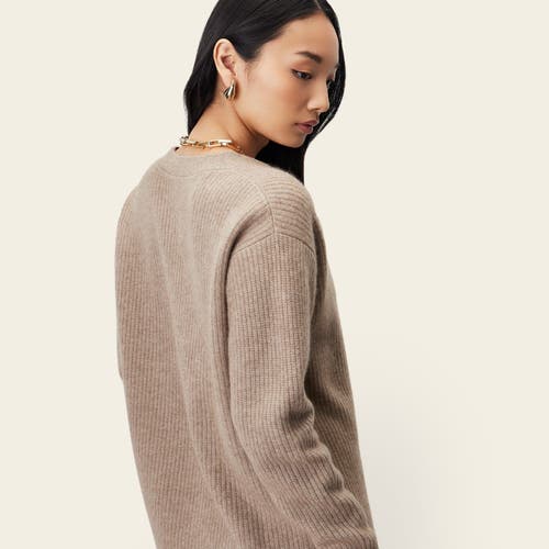 Italic Billie Chunky Cashmere Cardigan In Pebble Grey