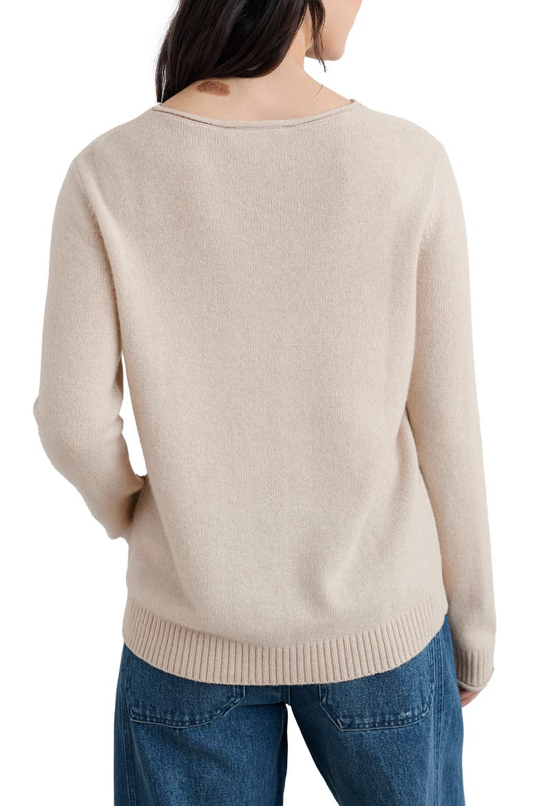 Rosefinch Merino Wool Blend Crewneck Sweater, Alternate, color, ARAN