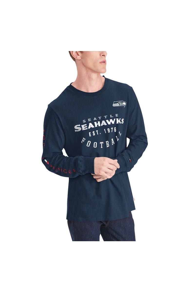 Tommy Hilfiger Men's Tommy Hilfiger College Navy Seattle Seahawks Peter Long Sleeve T-Shirt, Alternate, color, Navy