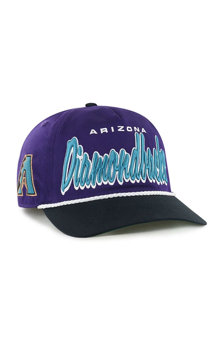 '47 Men's '47 Purple Arizona Diamondbacks Dropshadow Rope Hitch Adjustable Hat, Main, color, 