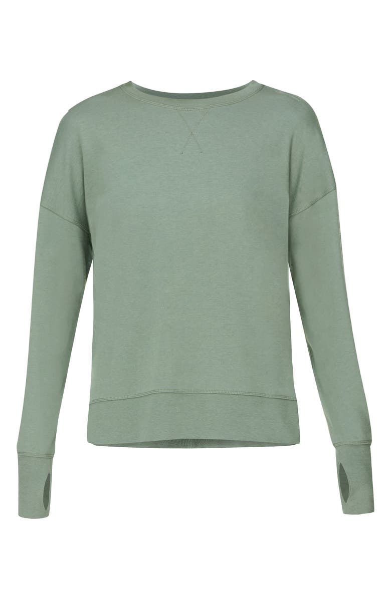Sweaty Betty After Class Sweatshirt, Alternate, color, Willow Gre