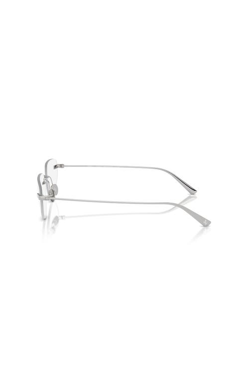 Ferrari 57mm Irregular Optical Glasses In Silver
