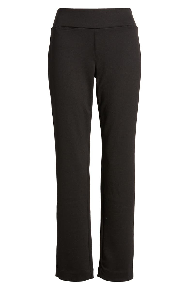 NIC+ZOE Ponte Straight Leg Pants, Alternate, color, Black Onyx