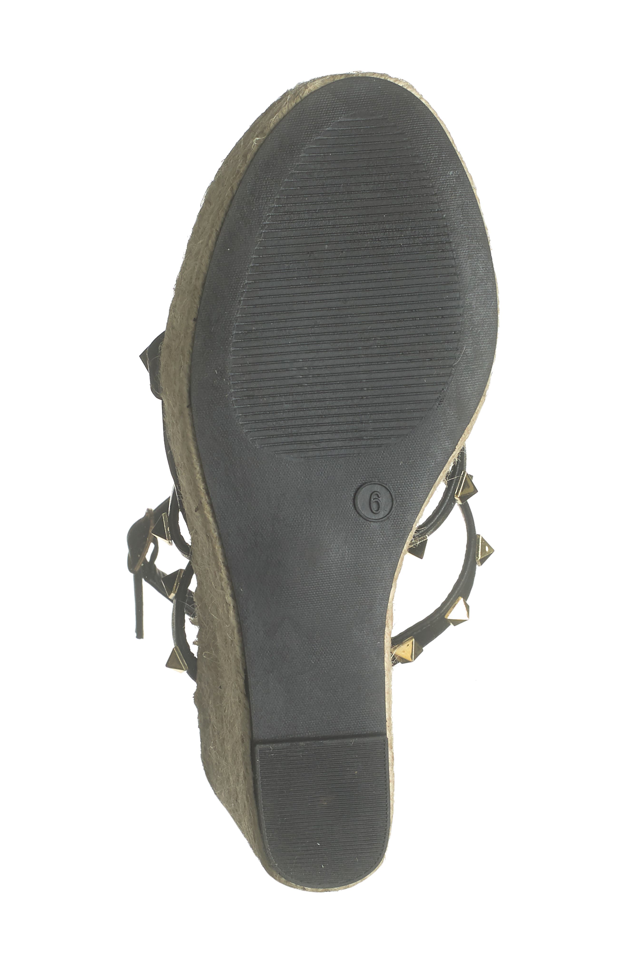 WILD DIVA LOUNGE Studded Wedge Sandal, Alternate, color, 