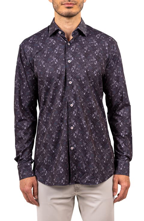 Fibonacci Stretch Ascension 3315 Contemporary Fit Button-Up Shirt