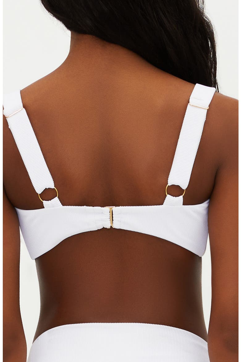 Sophia Sweetheart Neck Bikini Top, Alternate, color, WHITE