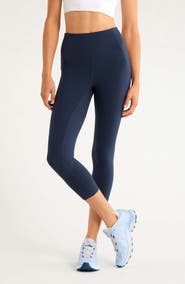 Zella Studio Luxe High Waist Pocket Crop Leggings