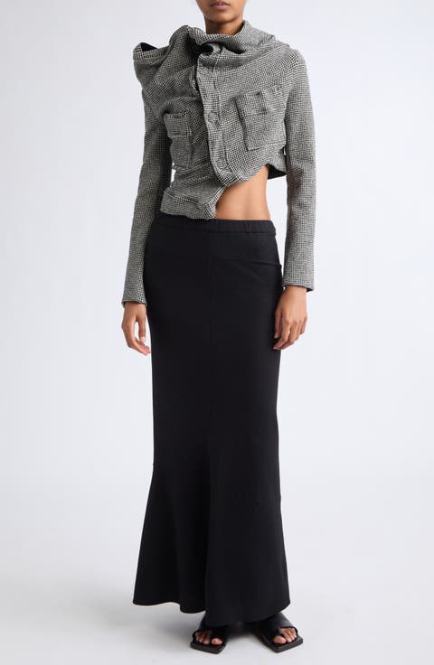 Wool Jersey Maxi Skirt