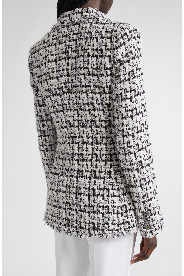Tweed Blazer, Alternate, color, BLACK/ WHITE