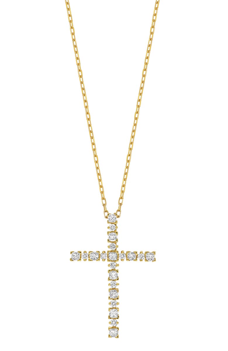 Bony Levy Aviva Diamond Cross Pendant Necklace, Main, color, 