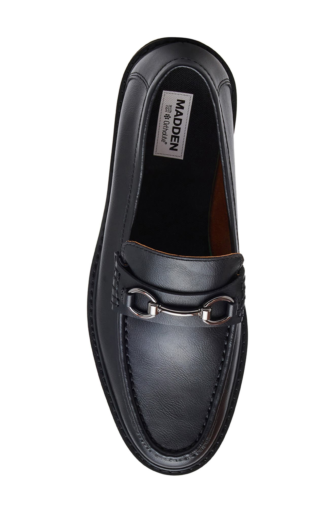 Marnald Faux Leather Loafer, Alternate, color, BLACK