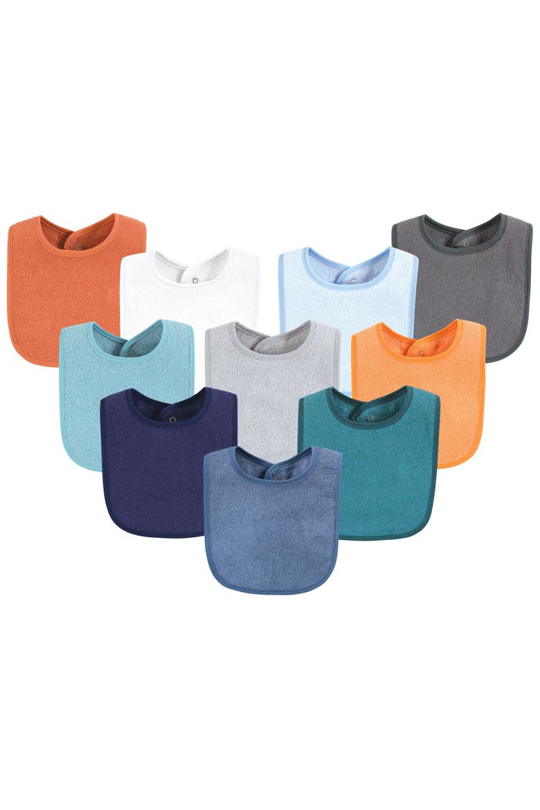 Youngster's Dribble Catcher with Moisture-Resistant Layer, Main, color, Blue Orange
