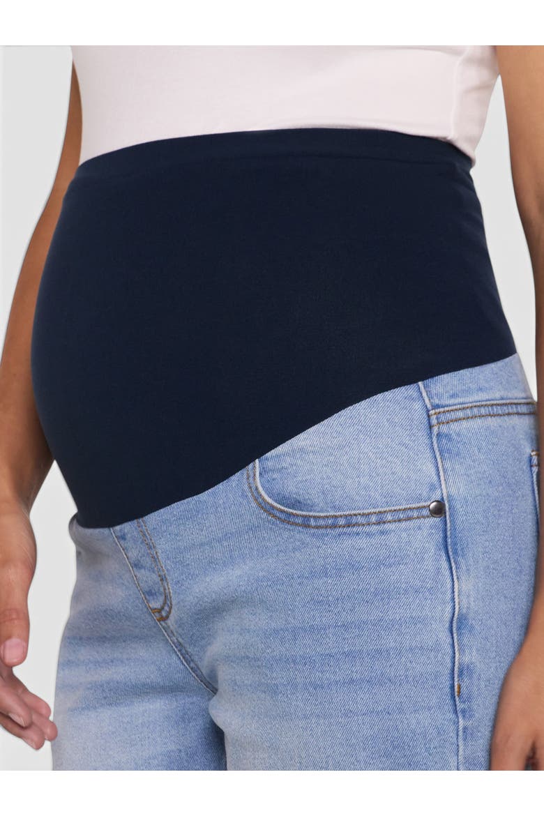 Secret Fit Over the Belly Slim Straight Leg Jeans, Alternate, color, Light Wash