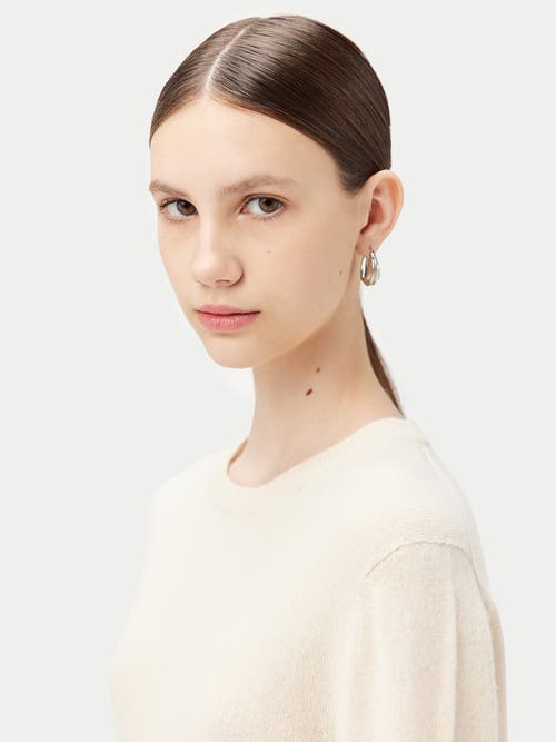 Gobi Mongolian Cashmere Cashmere Crew Neck Sweater In Off White