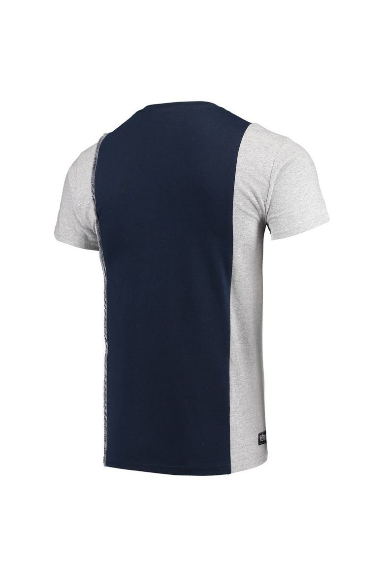 Men's Refried Apparel Navy/Gray Tennessee Titans Sustainable Upcycled Split T-Shirt, Alternate, color, Navy