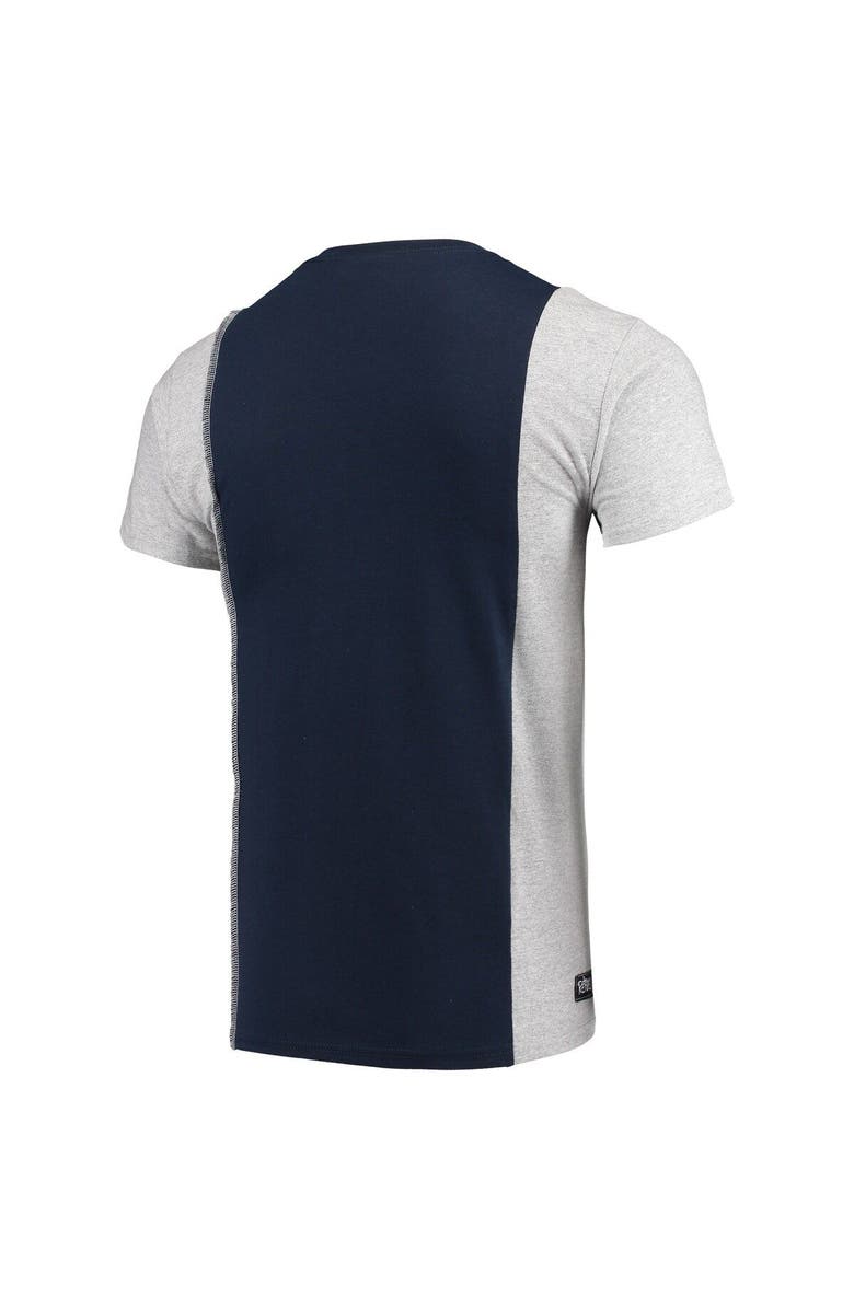 REFRIED APPAREL Men's Refried Apparel Navy/Gray Tennessee Titans Sustainable Upcycled Split T-Shirt, Alternate, color, Navy