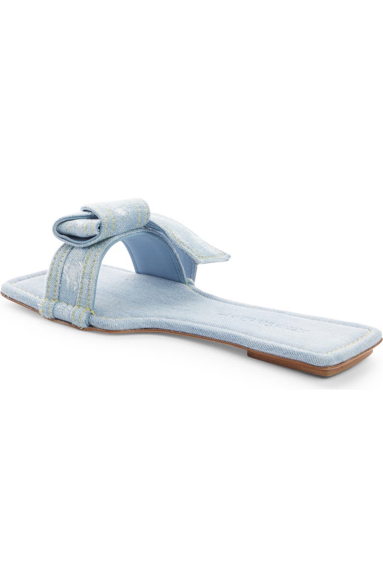 Acne Studios Musubi Bow Denim Slide Sandal, Alternate, color,