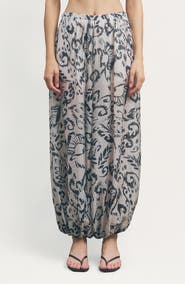 MAUDE CLUB Talia Floral Balloon Pants