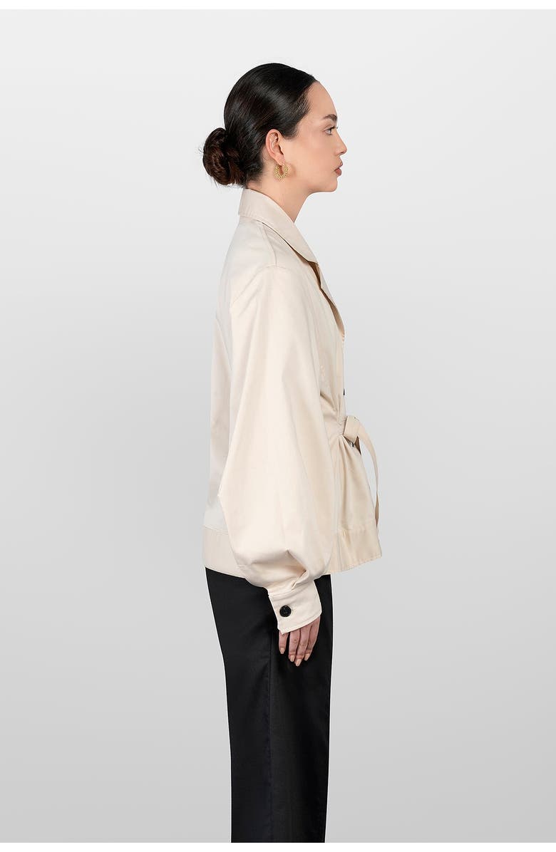 LAURA APARICIO Drill Bomber Jacket, Alternate, color, Beige