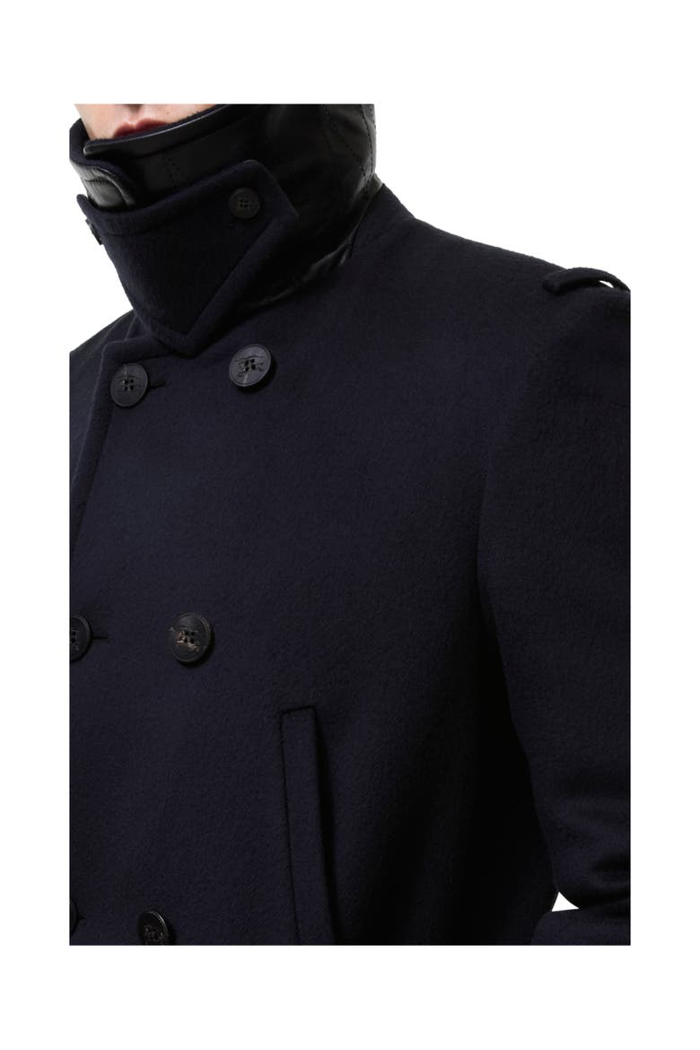 Wool Cashmere Pea Coat, Alternate, color, Navy