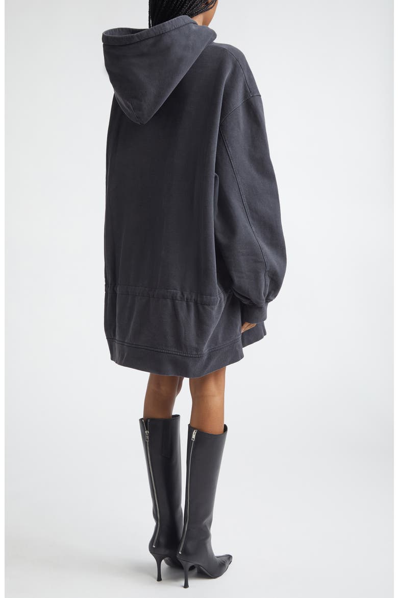 Dropped Waist Hoodie Sweatshirt Dress, Alternate, color, WASHED BLACK