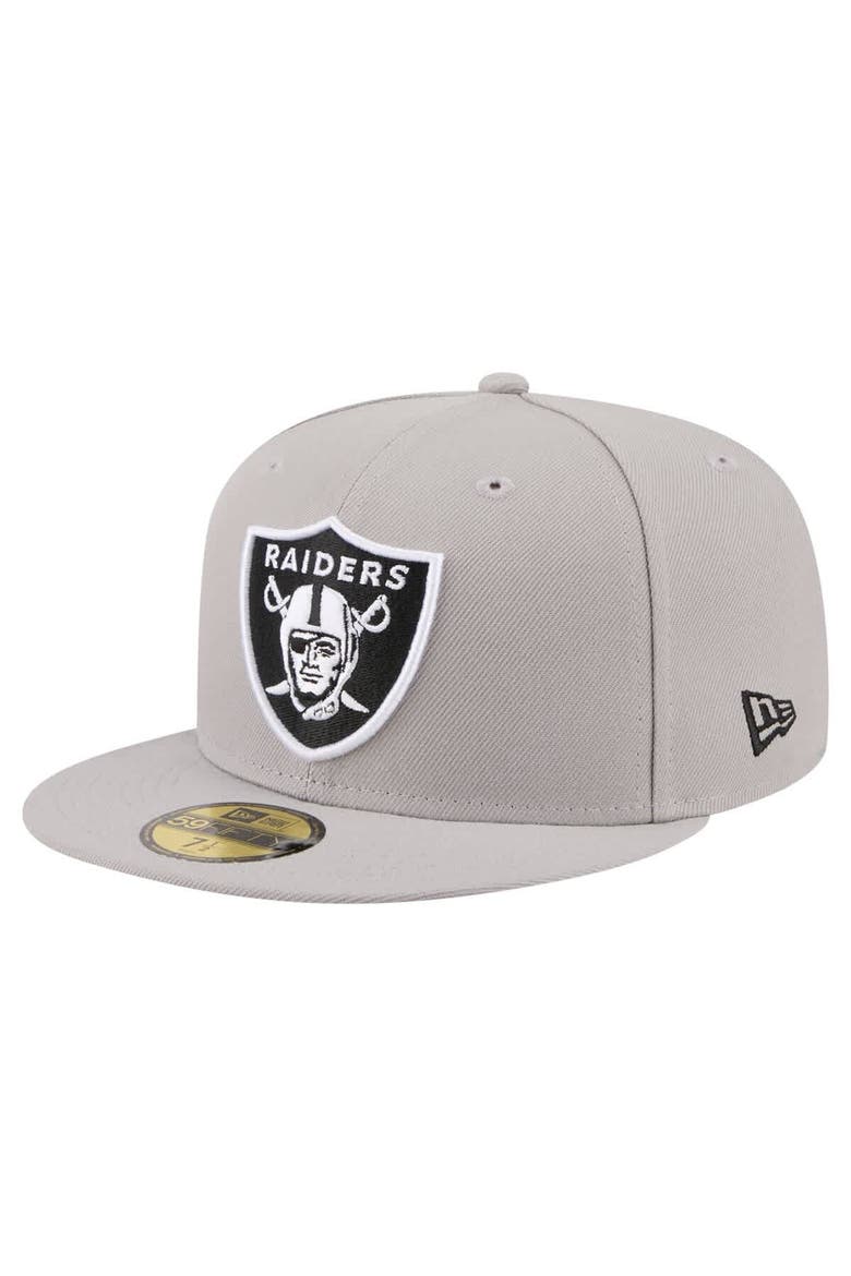 Men's New Era Gray Las Vegas Raiders 59FIFTY Fitted Hat, Main, color, Gray