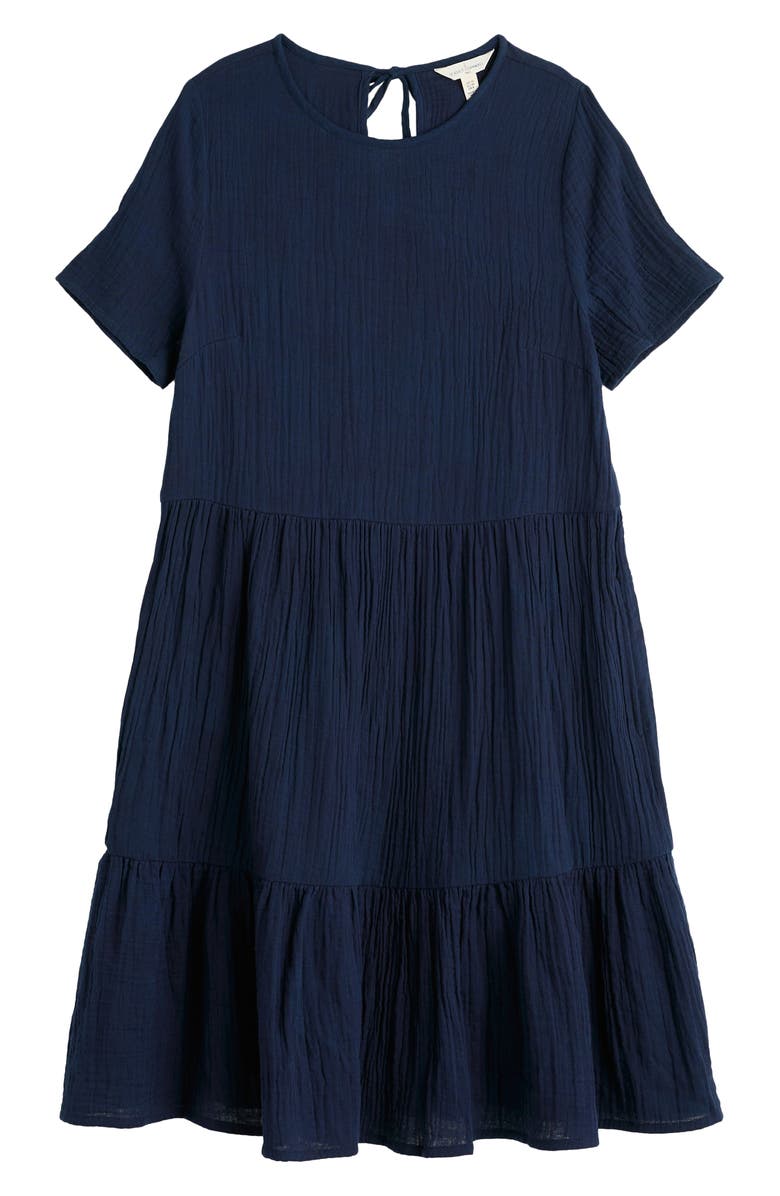 Seasalt Cornwall Pebble Comb Organic Cotton Double Gauze Dress, Alternate, color, Maritime