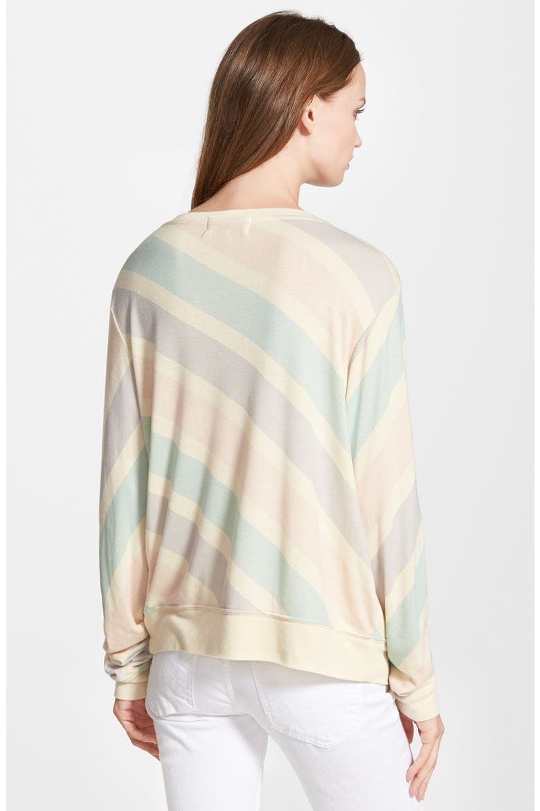 'Beach House' Stripe Sweatshirt, Alternate, color, MULTI COLORED