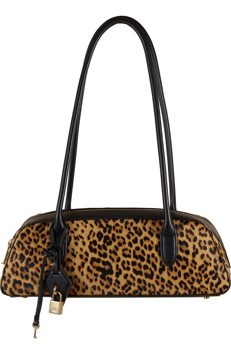 Sam Edelman Medium Nori Genuine Calf Hair Bowler Satchel, Main, color, Brown Mix