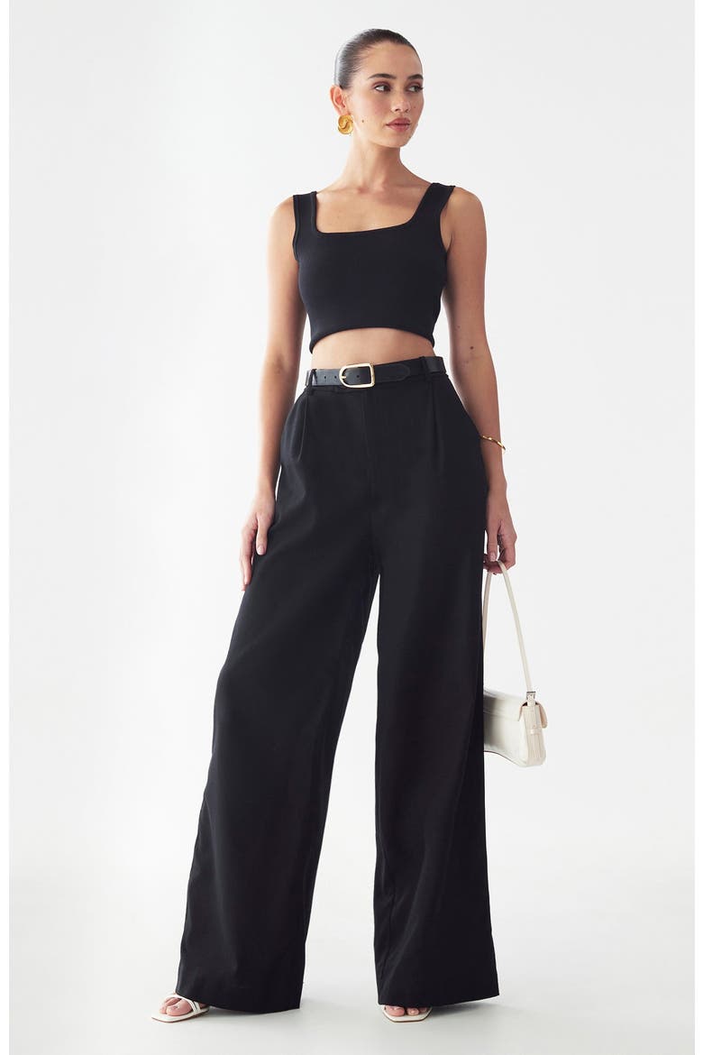 Rise Wide Leg Pant, Alternate, color, Black