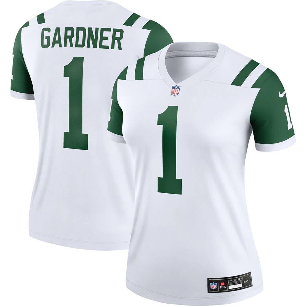 Nike Ahmad Sauce Gardner Classic Alternate White New York Jets Alternate Legend Player Performance T In White