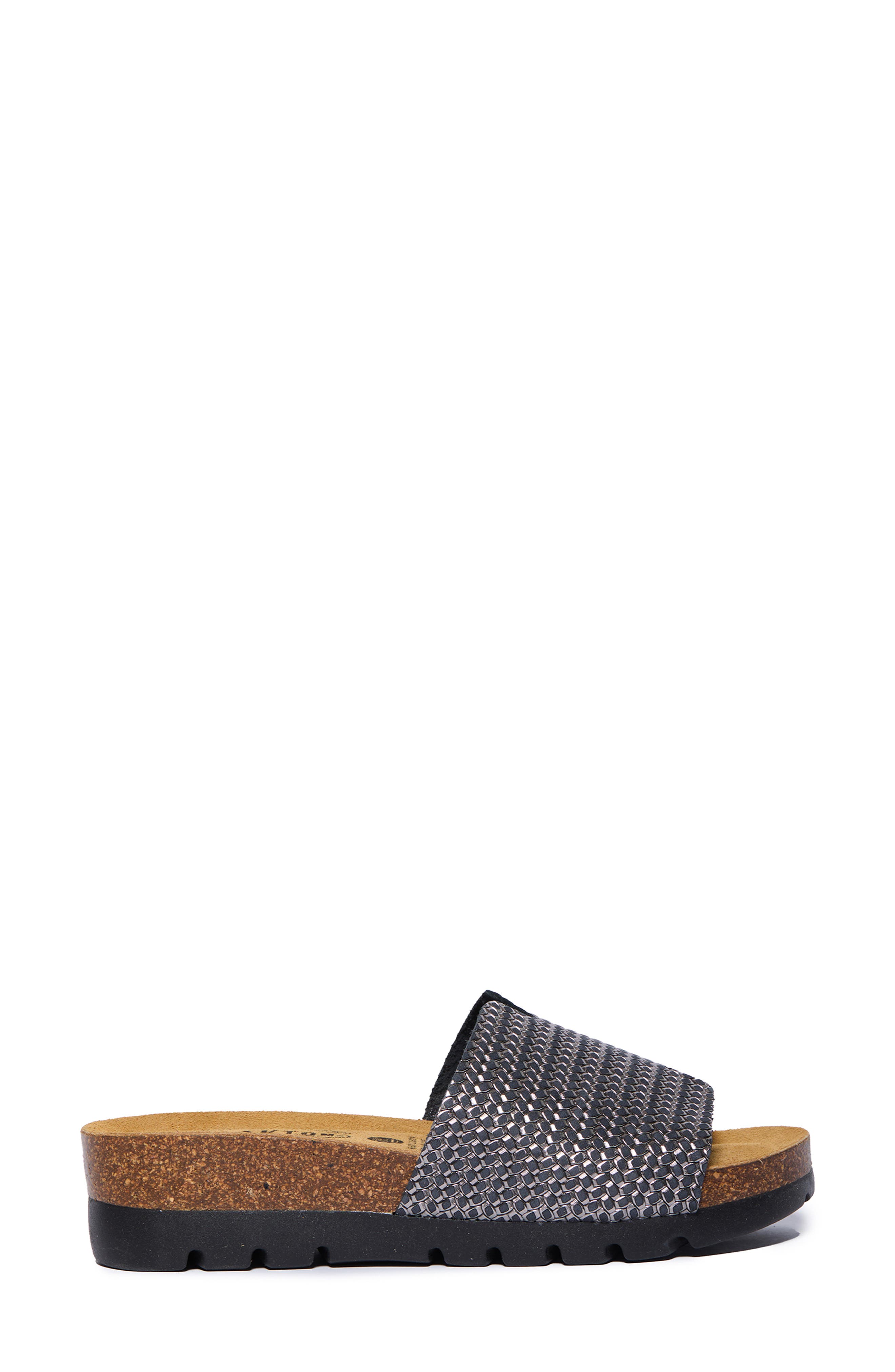 Celeste Slide Sandal, Alternate, color, FIJI NIQUEL