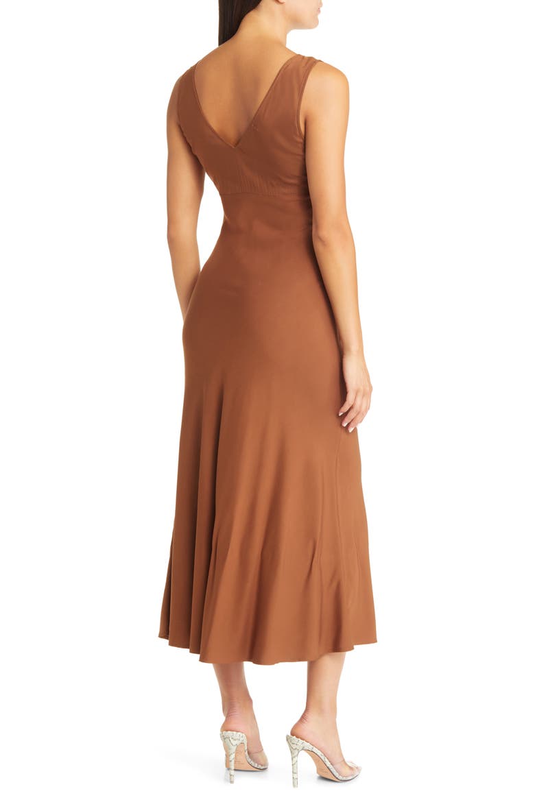 Beja Empire Waist Sleeveless Dress, Alternate, color, BROWN