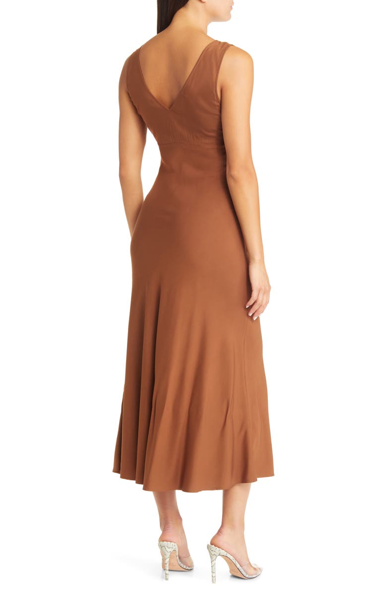 Sophie Rue Beja Empire Waist Sleeveless Dress, Alternate, color, Brown