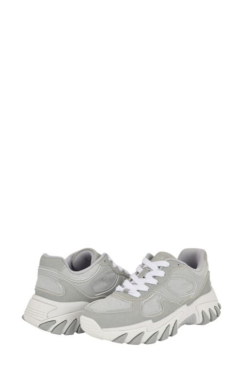 Guess Women's Norina Lace-up Cat Claw Chunky Sneakers In Light Gray