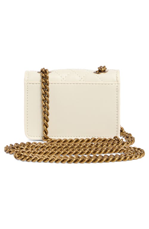 Kurt Geiger London Micro Brixton Quilted Shoulder Bag In Natural