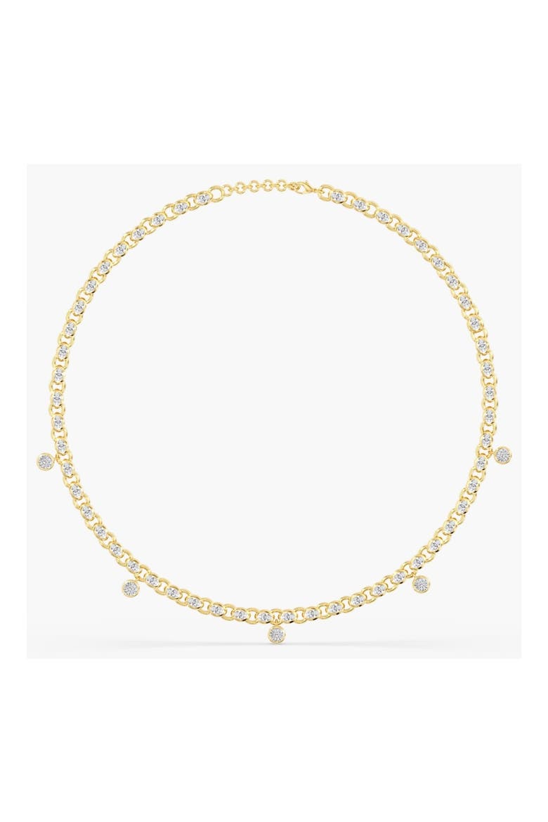 Marquise Bezel Chain Lab Diamond Necklace in 14K, Alternate, color, Yellow Gold